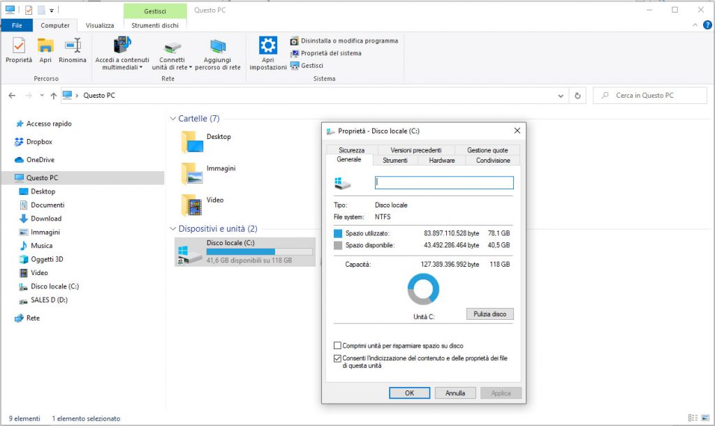 Pulizia Disco Windows 10